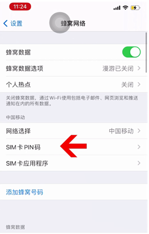 衢江苹果14维修网分享如何给iPhone14的SIM卡设置密码 