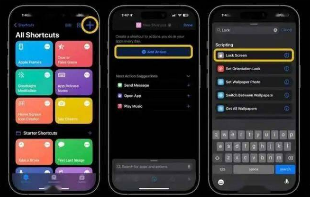 衢江苹果14锁屏维修店分享iPhone14升级iOS16.4后如何创建锁屏快捷方式 